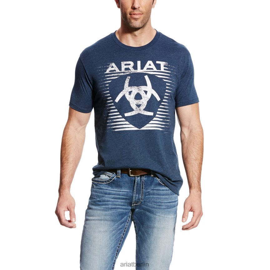 Ariat Schatten-T-Shirt Männer P4JJPR587 Marineblau Spitzen