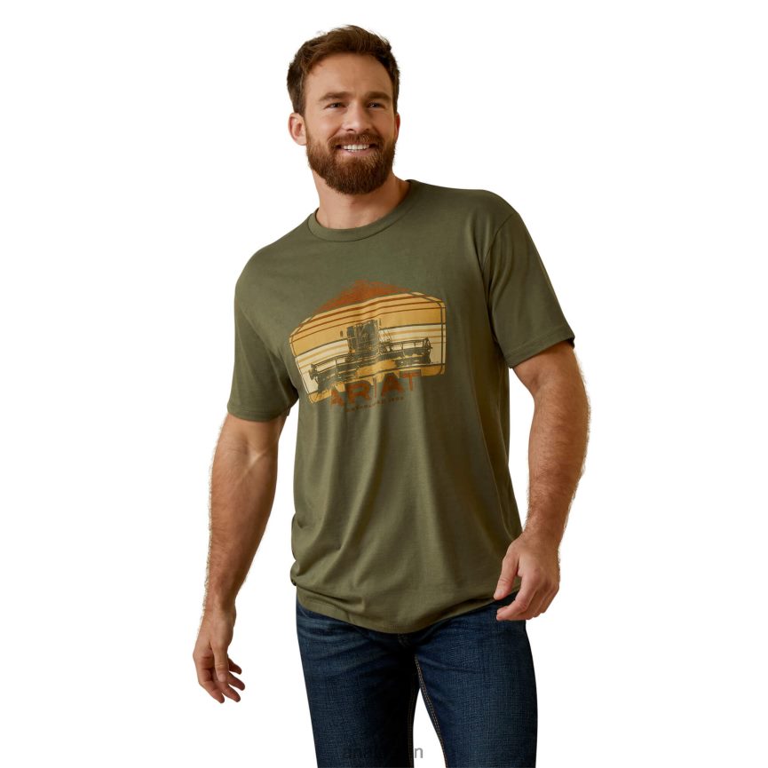 Ariat T-Shirt kombinieren Männer P4JJPR917 Militärheide Spitzen