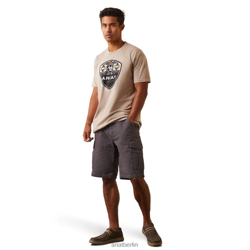 Ariat T-Shirt mit Geo-Füllung Männer P4JJPR857 Haferflockenheide Spitzen