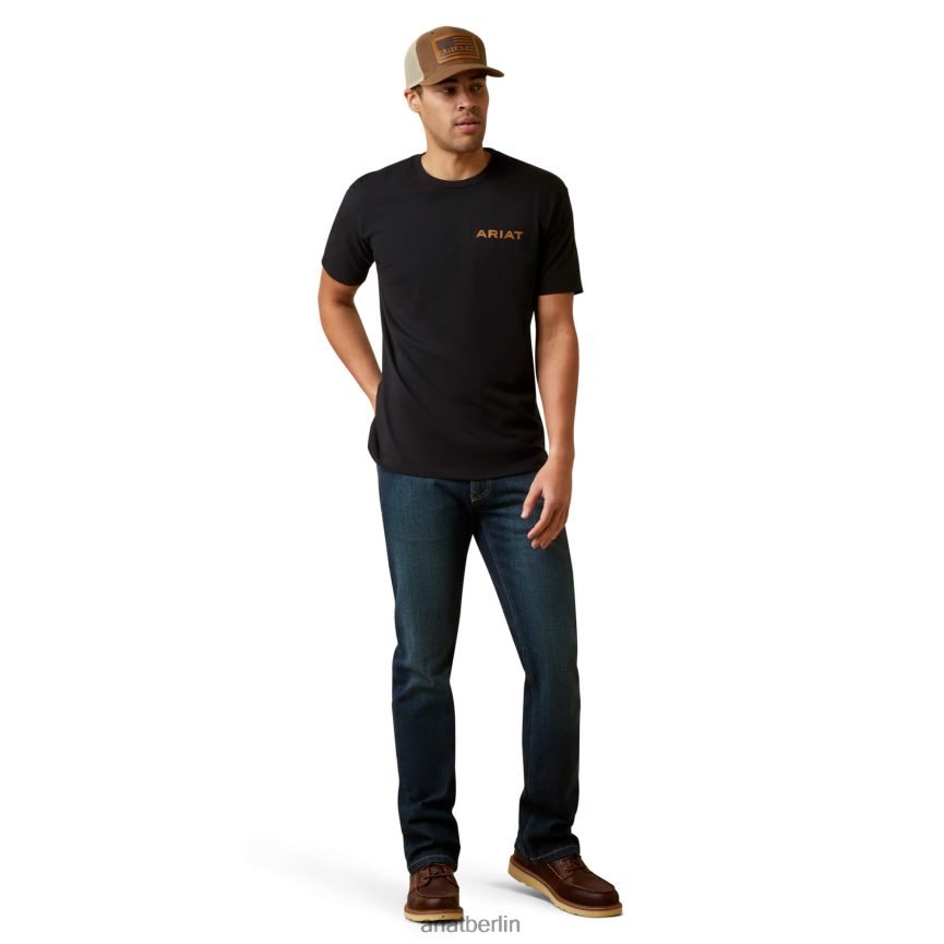 Ariat T-Shirt mit Schildstich Männer P4JJPR715 Schwarz Spitzen