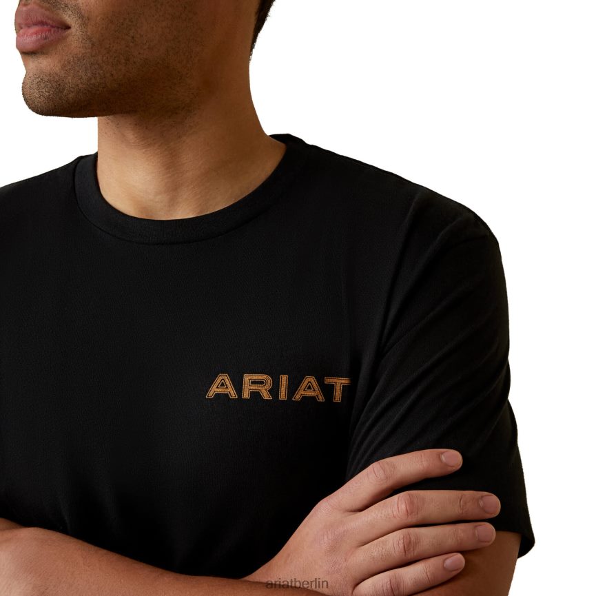Ariat T-Shirt mit Schildstich Männer P4JJPR715 Schwarz Spitzen