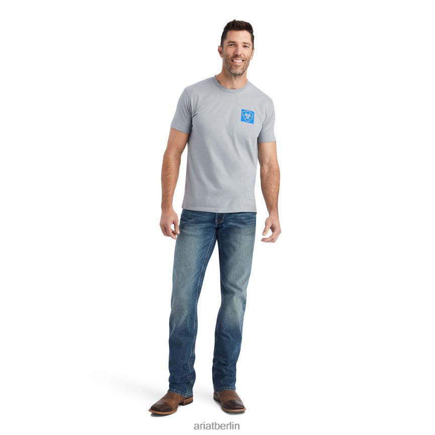 Ariat T-Shirt mit linearer Oktanzahl Männer P4JJPR614 Steinheide Spitzen
