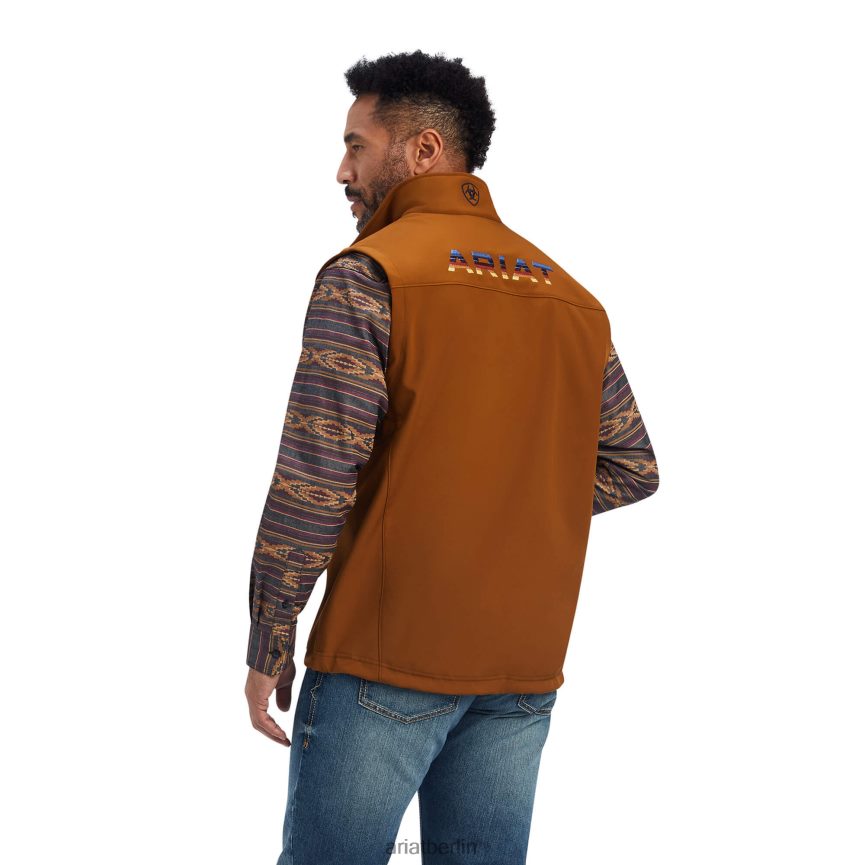 Ariat Logo 2.0 Softshellweste Männer P4JJPR1556 Kastanie Spitzen