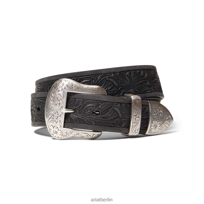 Ariat Gürtel mit Blattprägung Männer P4JJPR1849 Schwarz Zubehör