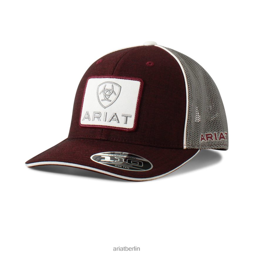 Ariat Kappe mit großem Logo-Patch Männer P4JJPR1927 Burgund Zubehör