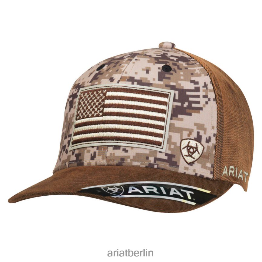Ariat Patriot-Snapback-Kappe Männer P4JJPR1933 braun Zubehör