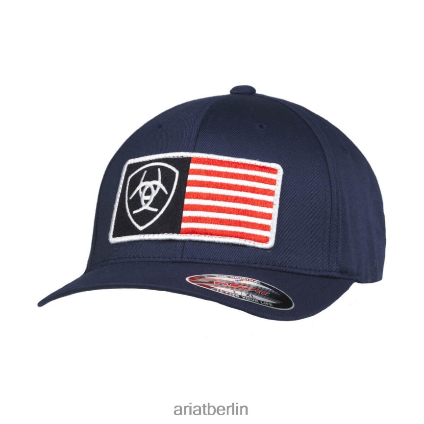 Ariat Schildmütze mit USA-Flaggenaufnäher Männer P4JJPR1984 Marine Zubehör