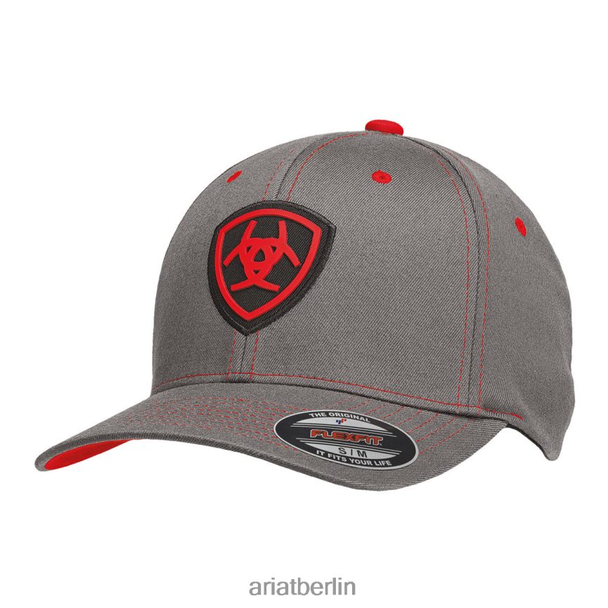 Ariat Strukturierte Kappe Männer P4JJPR1912 grau Zubehör