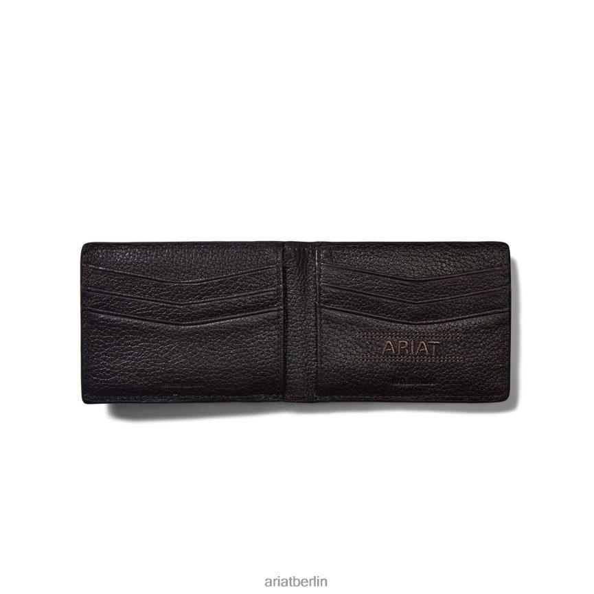 Ariat Bifold-Geldbörse aus korbgeflochtenem Kalbshaar Männer P4JJPR1796 bräunen Zubehör