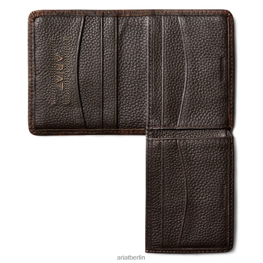 Ariat Bifold-Geldbörse mit gestapeltem Logo Männer P4JJPR1779 brauner Rowdy Zubehör