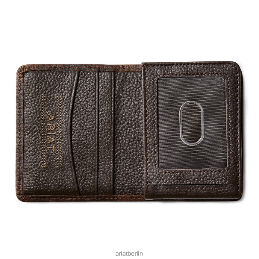 Ariat Bifold-Geldbörse mit gestapeltem Logo Männer P4JJPR1779 brauner Rowdy Zubehör