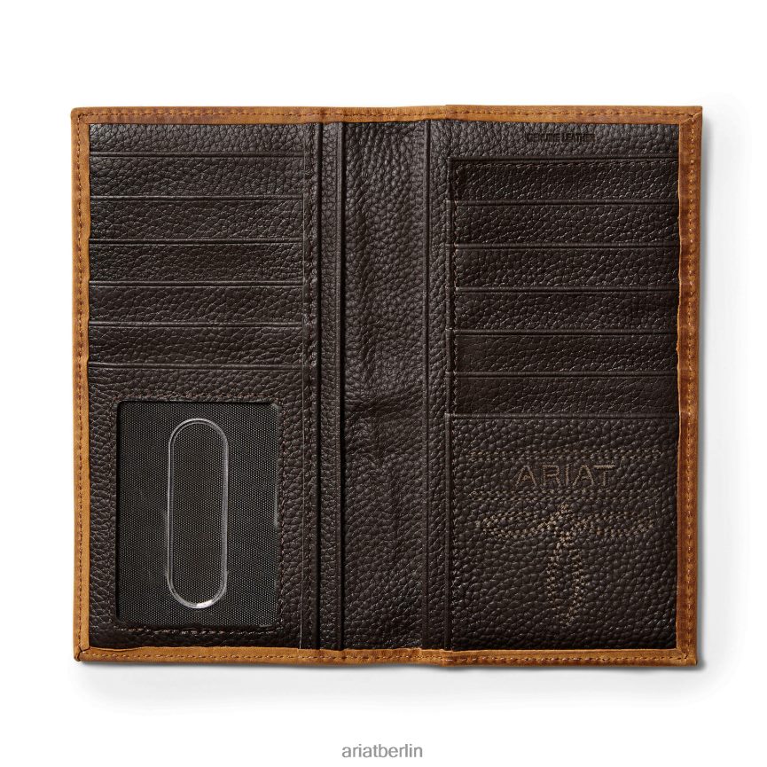 Ariat Rodeo-Geldbörse mit großem Logo Männer P4JJPR1774 Mittel braun Zubehör