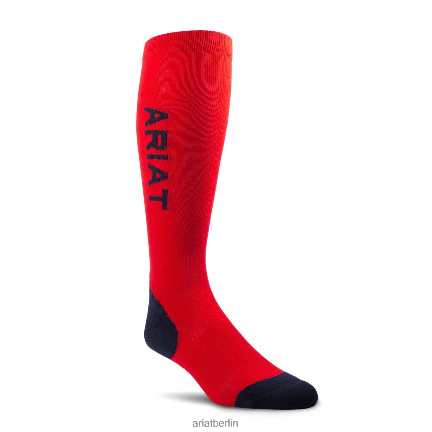 Ariat Performance-Socken unisex P4JJPR2041 Rot Zubehör